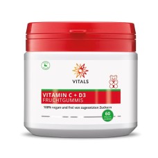 Vitamin C + D3 VITALS, 60 žvečljivih medvedkov