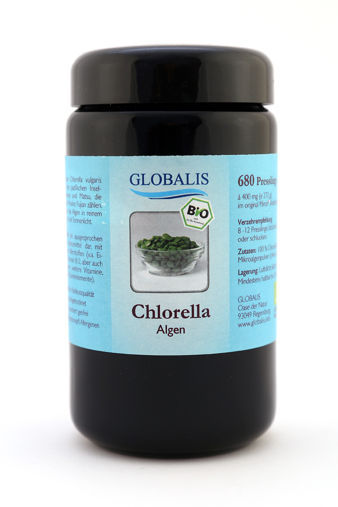 Bio alge Chlorella v originalnem vijoličnem zaščitnem steklu Miron®